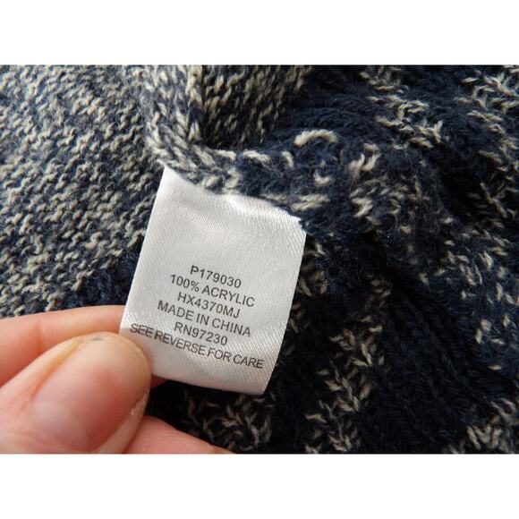 Absolutely Famous Sweater Cardigan Sz Medium Aztec Southwest Fringe Knit Hooded - Picture 7 of 14